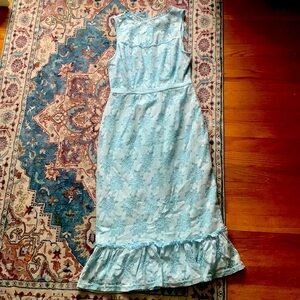 Modest girls soft blue dress. Size10-12. Small
